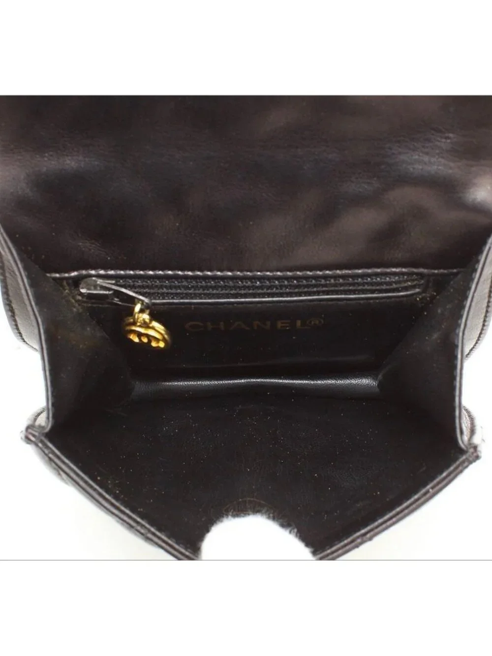 Chanel CC Logo Quilted Mini Waist Pouch